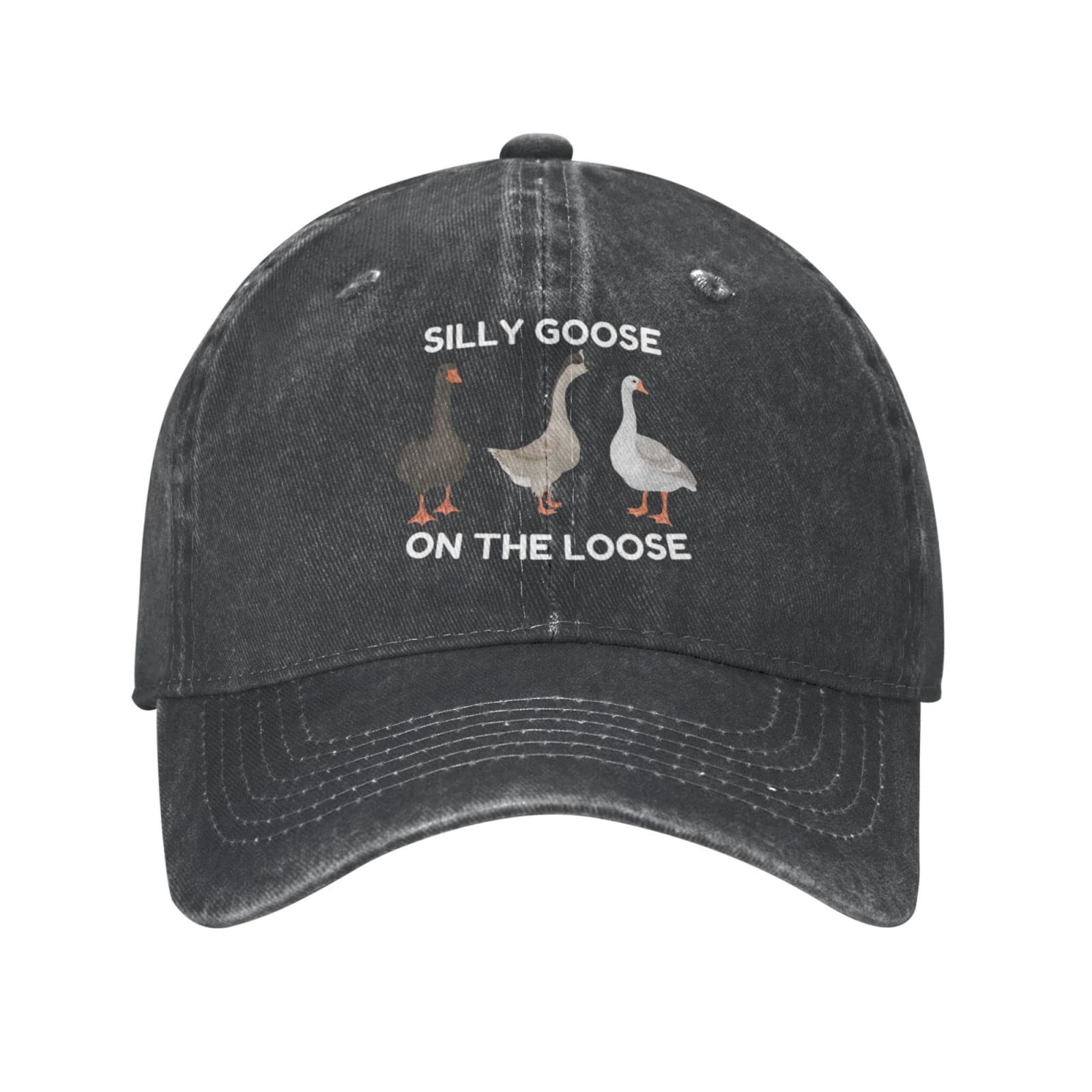 Funny Silly Goose Hat Silly Goosee On The Loose Hat Women Baseball Caps with Design Hat Black