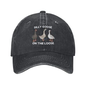 funny silly goose hat silly goosee on the loose hat women baseball caps with design hat black