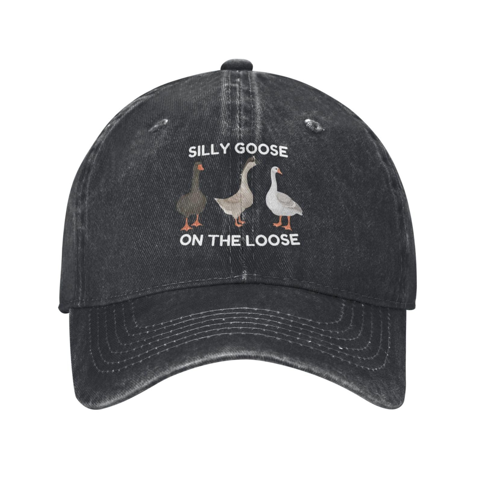 Funny Silly Goose Hat Silly Goosee On The Loose Hat Women Baseball Caps with Design Hat Black