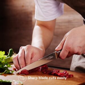 OAKSWARE 5.5-Inch Kitchen Utility Knife, German Stainless Steel, Full Tang, Paring Knife Kitchen Knife Chef Knife for Cutting, Peeling, Slicing Fruit, Vegetables, Bread and Meat