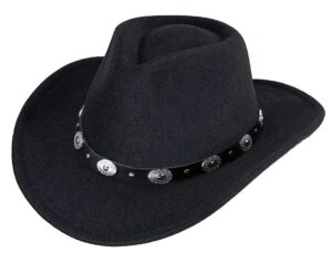 womens classic roll up western cowboy hat wide brim felt fedora hat for men