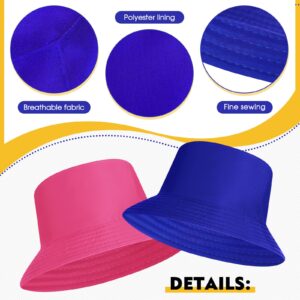 Haysandy 45 Pcs Solid Bucket Hat Bulk Multicolor Hat Packable Fishing Hats Travel Bucket Hat Beach Fishing Cap for Women Men(Multicolor)