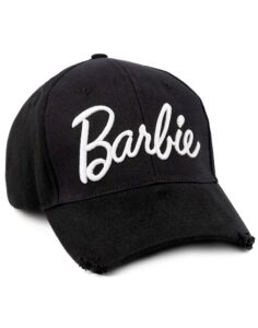 barbie cap adults teens womens embroidered logo black hat one size onesize