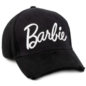 Barbie Cap Adults Teens Womens Embroidered Logo Black Hat One Size OneSize