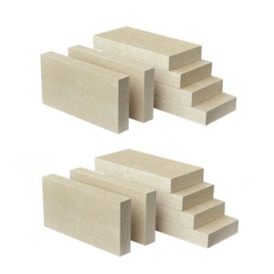 protalwell woodstove firebricks, upgrade fire bricks replacement for us stove fbp6, size 9" x 4-1/2" x 1-1/4", 12-pack