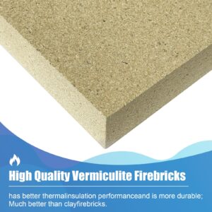 Protalwell Woodstove Firebricks, Upgrade Fire Bricks Replacement for US Stove FBP6, Size 9" x 4-1/2" x 1-1/4", 12-Pack