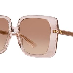 Gucci GG1314S 005 Beige/Brown Mirrored Oversized Square Women's 55mm Sunglasses