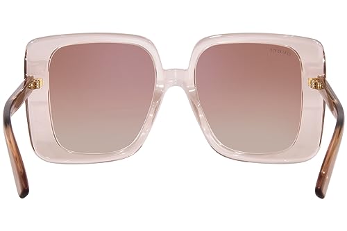 Gucci GG1314S 005 Beige/Brown Mirrored Oversized Square Women's 55mm Sunglasses