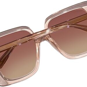 Gucci GG1314S 005 Beige/Brown Mirrored Oversized Square Women's 55mm Sunglasses