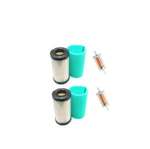 tenomal 2 pack 793569 air filter + 793685 pre filter with fuel filter 695666 replace b&s 4241 5415 793569 791630 john deere gy21055 miu11511 bad boy 063-4026-00