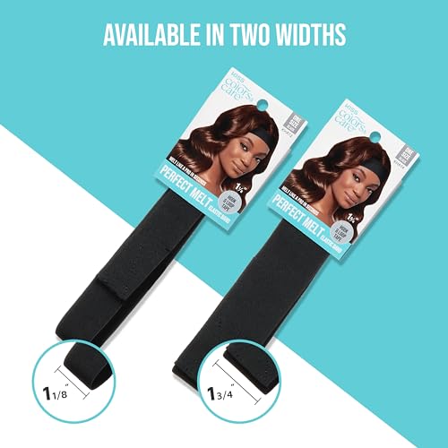 KISS Colors & Care Perfect Melt Elastic Band 1-⅛” - Soft & Stretchy, Perfect Pressure, Lightweight, Comfortable, Non-Slip Ideal For Melting Lace Frontals, and Laying Edges, Suitable For All Hair Types