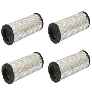 set of 4 air filters, fits kohler, fits kawasaki, and fits john deere models