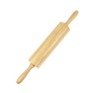 kiteiscat wooden rolling pin for baking - non-stick dough roller with handles- 17 inches long baking rolling pin for pizza, fondant, crust, cookie & more- classic pastry rolling pin