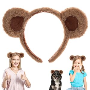 wllhyf easter bear ears headband cute party headwear face wash headband animal head wear fashion hairband valentine's day hair hoops hair accessories for adult kids party decoration