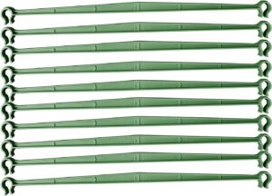 stake arms for tomato cage, 36 pcs 11.8 inches garden stake connectors, plastic expandable trellis for 11mm diameter plant stakes, 2 adjustable buckle for growing climbing plants