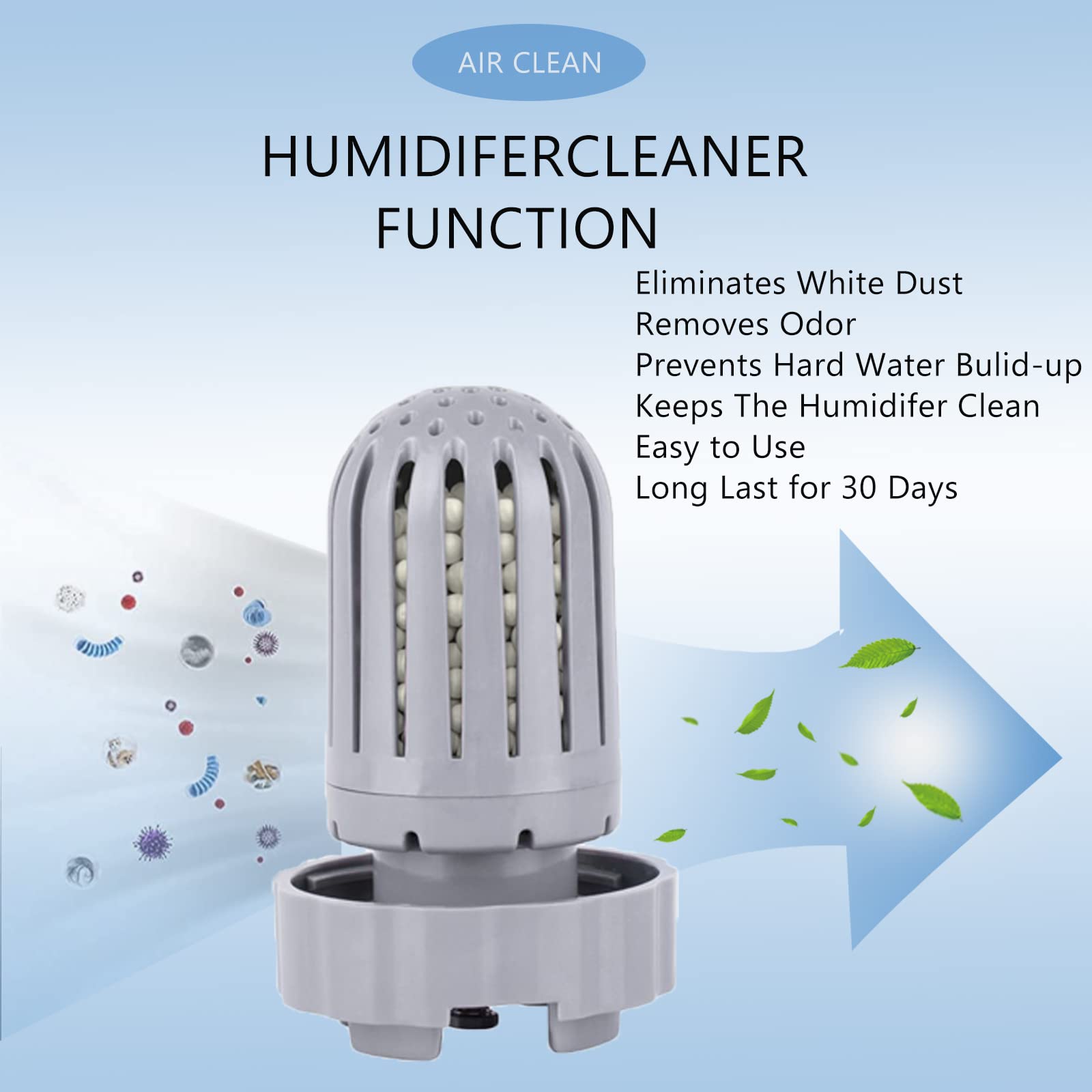 6 Pack Humidifier Demineralization Cartridge Filters Compatible with Air Innovations HUMIDIF Humidifier, Demineralization Cartridge Filters Silver