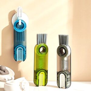 3 in 1 Multifunctional Cleaning Brush 3 Pack Bottle Cleaner Brush Insulation Cup Crevice Cleaning Tools Tiny Bottle Cup Lid Brush Cleaner Brush Suitable for All Kinds of Cups and Bottles