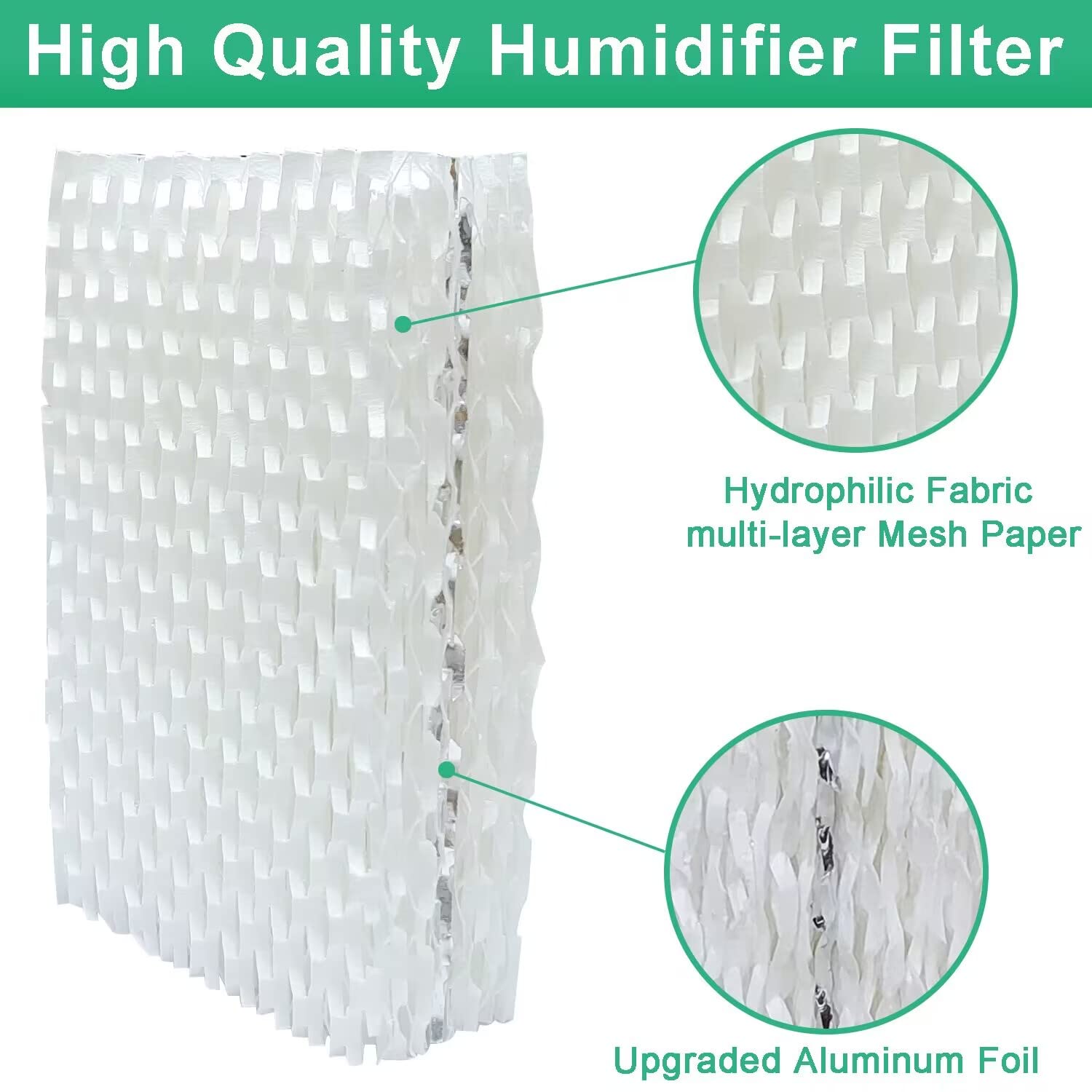 VUIUKOYE 4-Pack WF813 Humidifier Wick Filter Replacement for ReliOn RCM-832 and ProCare PCWF813 Humidifier Wick Filters