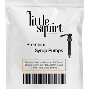 3-Pack Black Little Squirt Syrup Pumps for Coffee Syrup Bottles, Fits 750ml 25.4oz Torani, Skinny, DaVinci Bottles, Coffee Syrup Dispenser for Coffee Bar