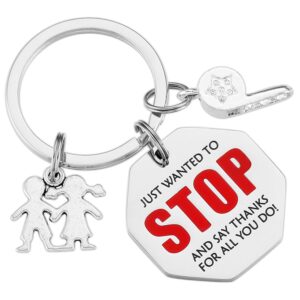 ahaeth crossing guard appreciation gifts key chain for men women crossguard crosswalk crossing guard keychain