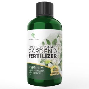 Professional Liquid Gardenia Plant Fertilizer | 3-1-2 Concentrate for Flowering Plants | Multi-Purpose Blend & Gardening Supplies | 8 oz Bottle