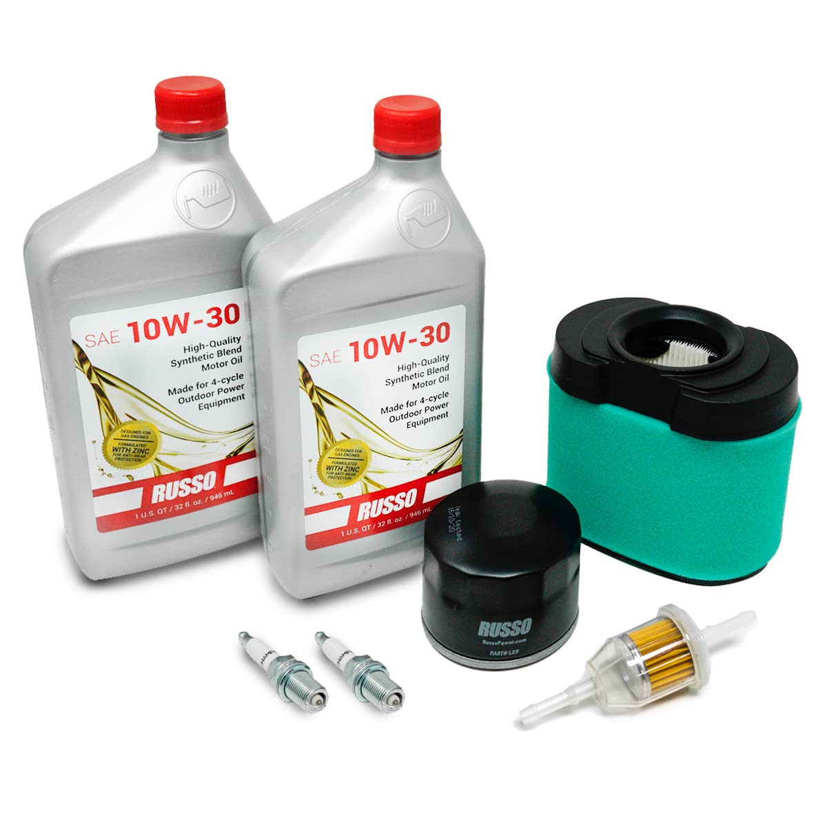 RUSSO Tune Up 10W-30 Kit for John Deere LA155 LA165 LA175 D150 D160 D170 Z245