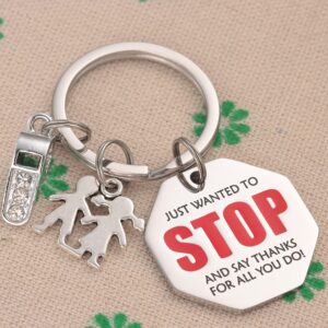 AHAETH Crossing Guard Appreciation Gifts Key Chain For Men Women Crossguard Crosswalk Crossing Guard Keychain