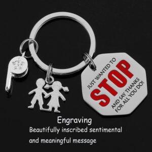 AHAETH Crossing Guard Appreciation Gifts Key Chain For Men Women Crossguard Crosswalk Crossing Guard Keychain