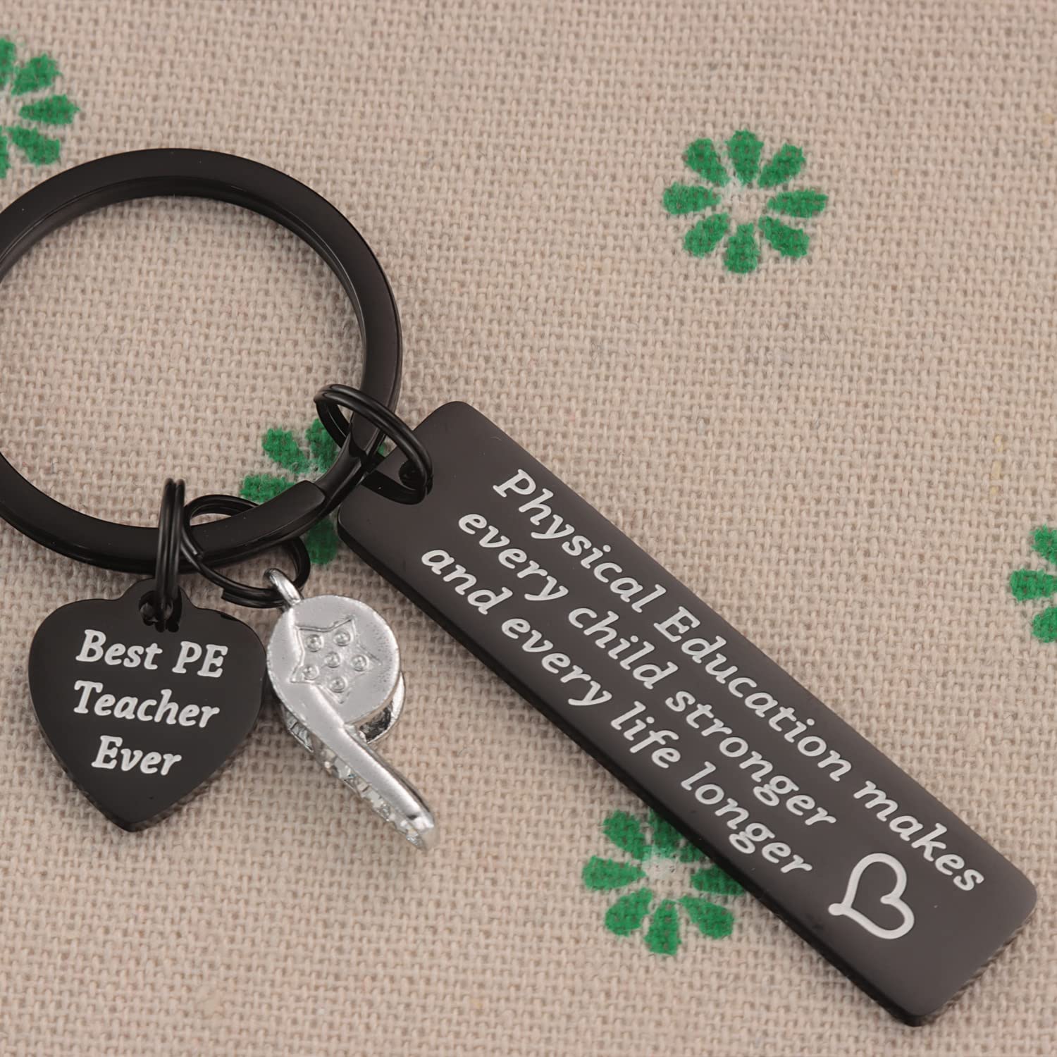 AHAETH Pe Teacher Appreciation Gifts Keychain For Women Men Male From Student Pe Whistle Charm Keyring Thank You Gym Teachers Best P E Coach Pe Keychain