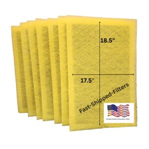 6 - 20x20 MicroPower Guard Air Cleaner Replacement Filters Actual filter size is 18.5x17.5 Yellow