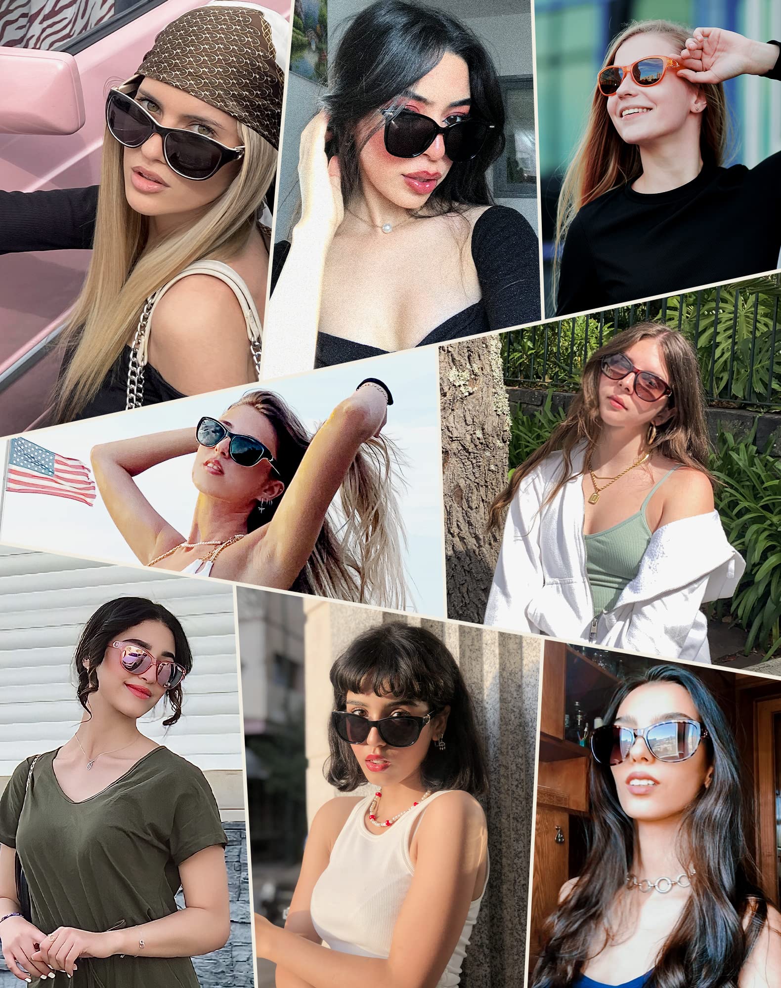 FIMILU 2 Pack Polarized Sunglasses for Women UV400 Protection Classic Cute Retro Designer Style Aesthetic Accessories