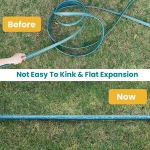 LINEX Sprinkler Soaker Hose 50 ft for Garden Lawn Watering Hose with Hose Stakes