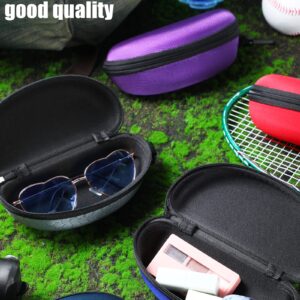 24 Pcs Sunglasses Case Portable Travel Hard Shell Zipper Eyeglasses Frame Glasses Case Summer Eyeglasses Case Sunglass Case with Plastic Hook for Women Men