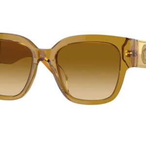 Versace VE4437U 53472L 54MM Transparent Honey/Light Yellow Gradient Orchre Pillow Sunglasses for Women + BUNDLE With Designer iWear Eyewear Kit