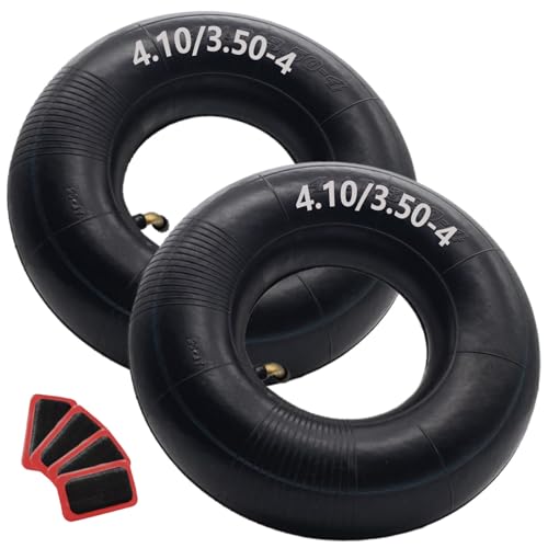 4.10/3.50-4 Tubes 4.10 3.50-4 Heavy duty Tire Inner Tube fits Hand Truck Electric Tricycle Wheelbarrows One-wheeled carts lawnmower and More Bending ValveTR-87 2-pack (4.10/3.50-4)