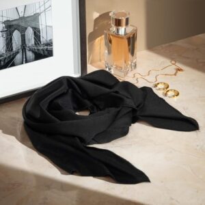 KISS COLORS & CARE Soft Satin Wrap Scarf - Black, Long Lasting, Multi-Purpose, Soft Premium Scarf For Minimizing Frizz, Preventing Breakage & Securing Hair Styles, Wigs & Weaves For All Hair Styles