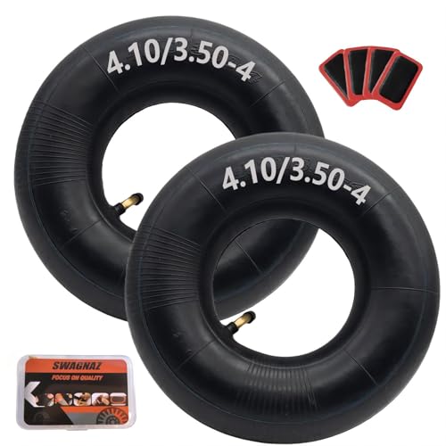 4.10/3.50-4 Tubes 4.10 3.50-4 Heavy duty Tire Inner Tube fits Hand Truck Electric Tricycle Wheelbarrows One-wheeled carts lawnmower and More Bending ValveTR-87 2-pack (4.10/3.50-4)