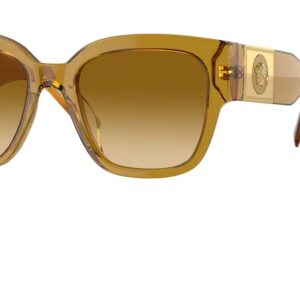 Versace VE4437U 53472L 54MM Transparent Honey/Light Yellow Gradient Orchre Pillow Sunglasses for Women + BUNDLE With Designer iWear Eyewear Kit