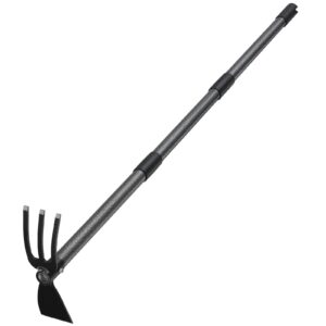 hoe garden tool, 45 inch garden hoe long handle for weeding, hoe cultivator 2 in 1 hand garden tools for gardening planting