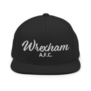 wrexham snapback hat (embroidered snapback hat) black