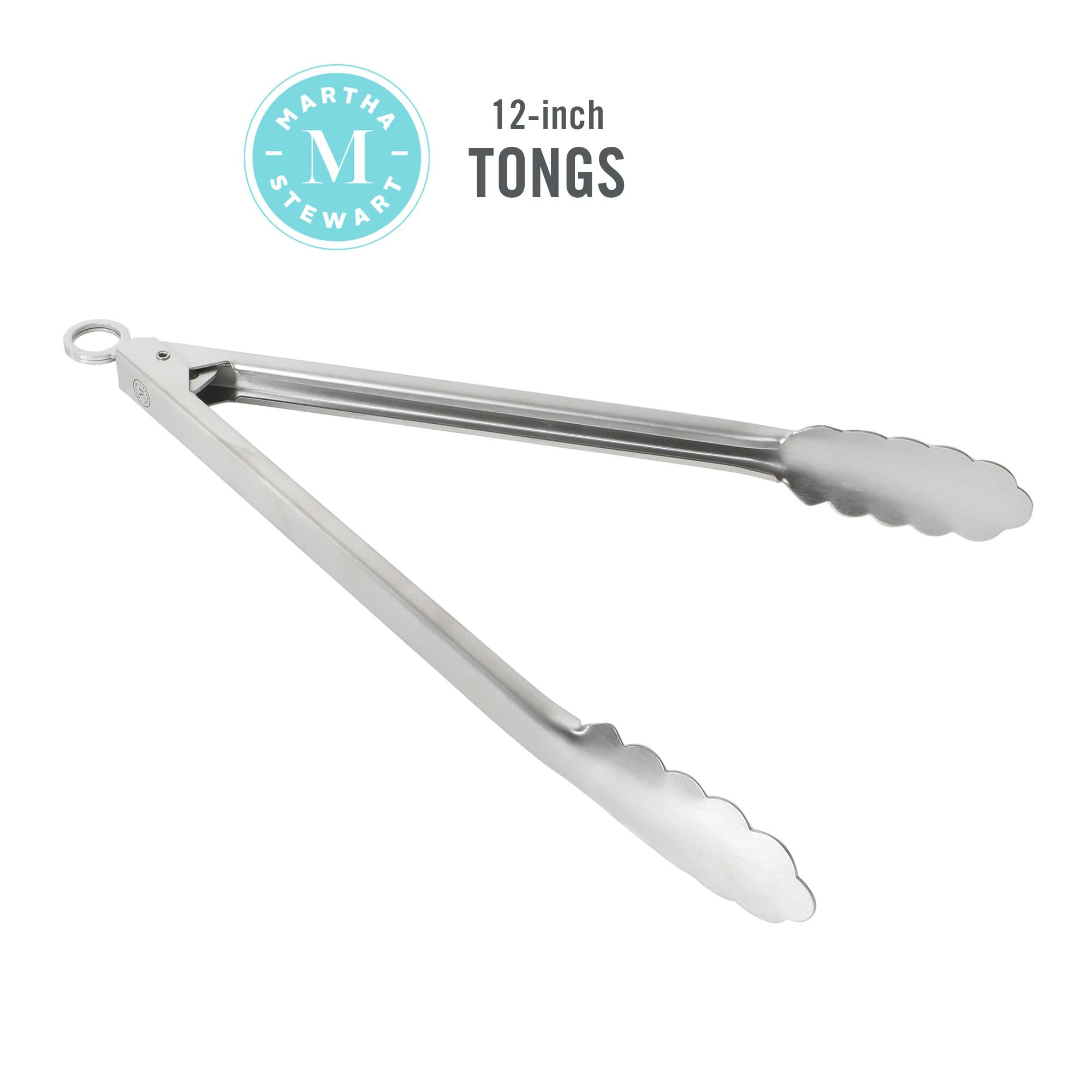 Martha Stewart Richburn 12" Tongs - Stainless Steel