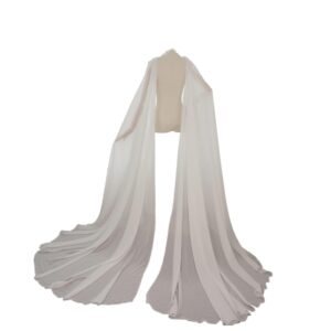 detachable chiffon wedding dress wings long bridal capes with pin on shoulder bridal accessory