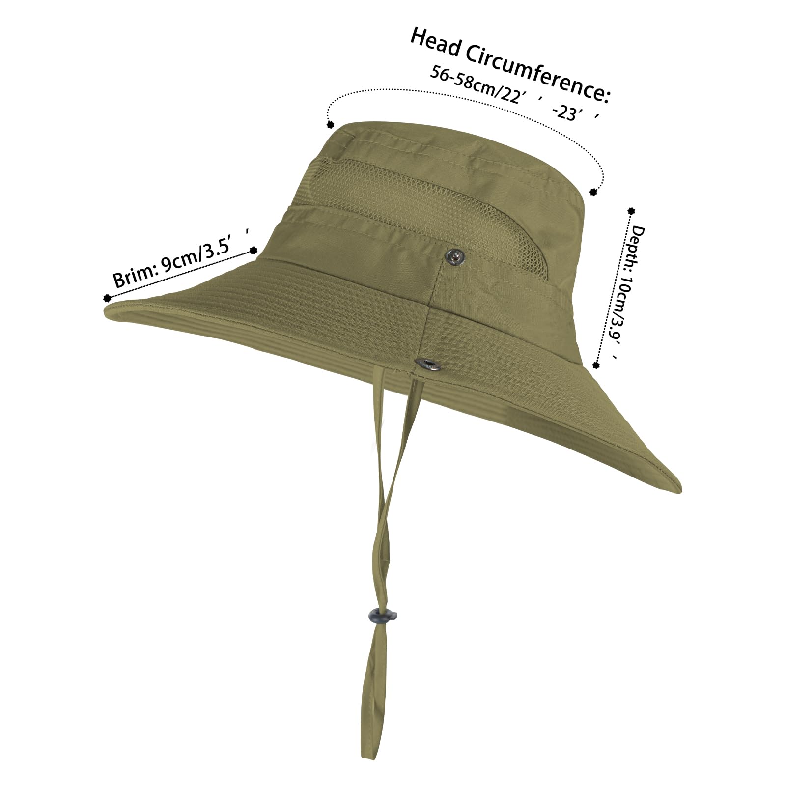 ZOORON Sun Hats for Men Women Fishing Hat UPF 50+ Wide Brim Bucket Hat Summer with UV Protection for Hiking Beach Hats