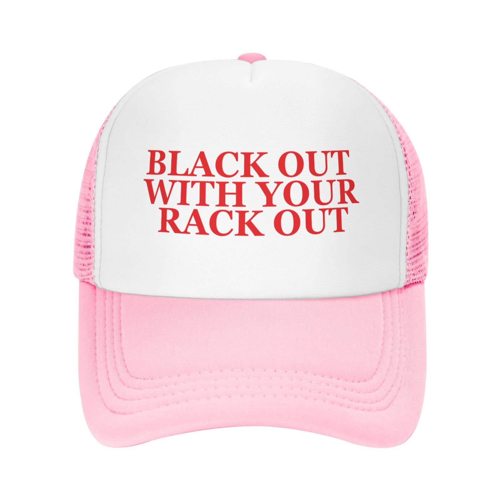 Black Out with Your Rack Out Hat Unisex Adult Trucker Hats Adjustable Cap for Adults Classic Fishing Caps