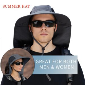 Sun Hat for Men Women with Neck Flap,UPF 50+ UV Protective Hiking Fishing Hats,Wide Brim Sun Hat for Women&Men …