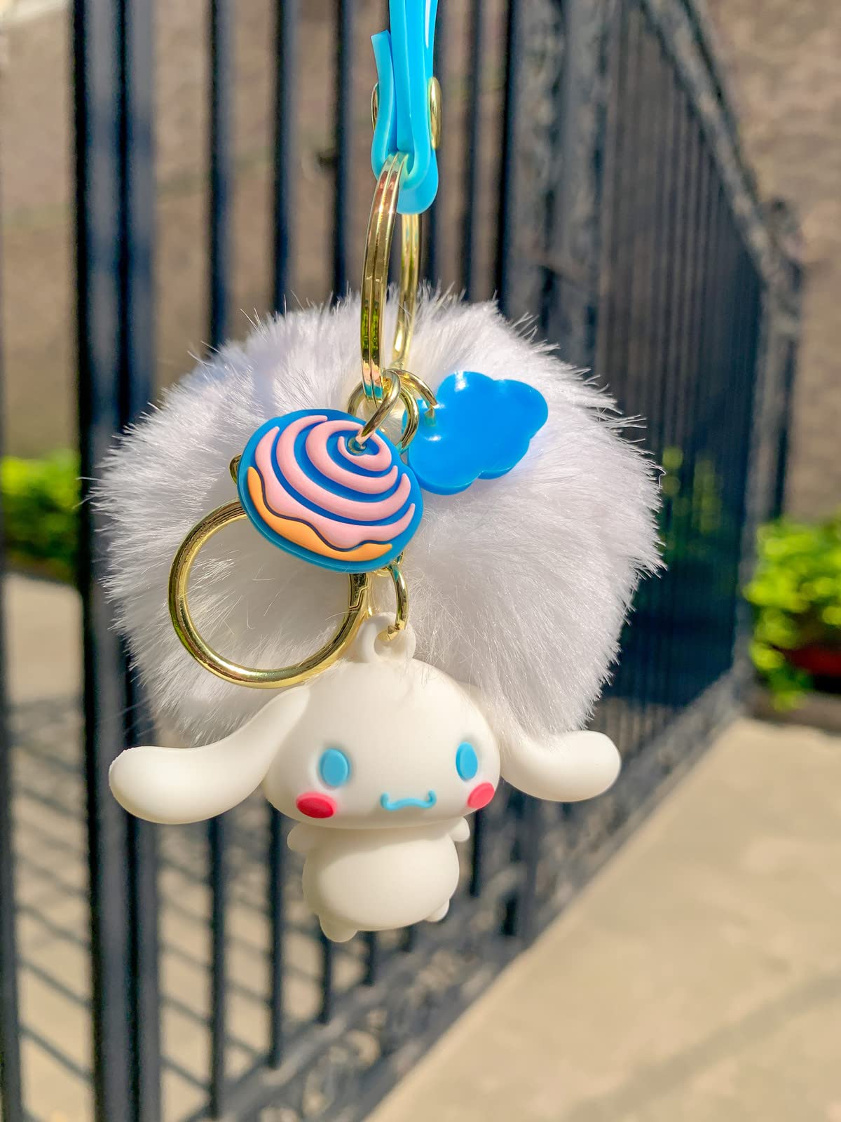 Tonsamvo Cute Pom Pom Keychain Kawaii Key chain for Backpack Decoration Keychains for Women