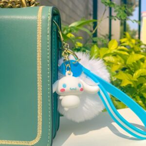 Tonsamvo Cute Pom Pom Keychain Kawaii Key chain for Backpack Decoration Keychains for Women