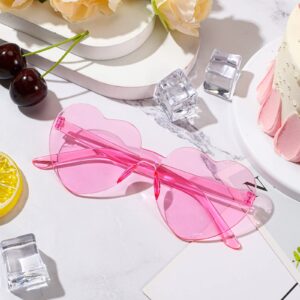 Chicpop 24 Pairs Heart Shaped Sunglasses for Women Bulk Heart Glasses Party Favor Decoration Accessories Eyewear