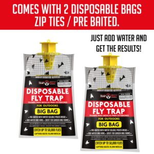 2 Pack Big Bag Fly Bag Trap - Fly Bags Outdoor Disposable Fly Trap Bag - Fly Trap Disposable Horse Fly Traps Outdoor - Fly Trap Bags Outdoor Net