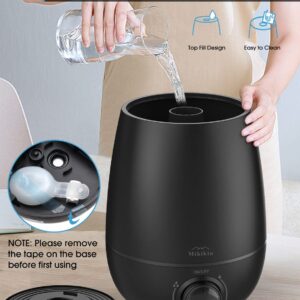 Humidifiers for Bedroom Large Room, Humidifier for Plants, Quiet Top Fill Ultrasonic, Cool Mist Air Humidifier for Baby, Home, Office, Nursery(0.79Gal/3L)